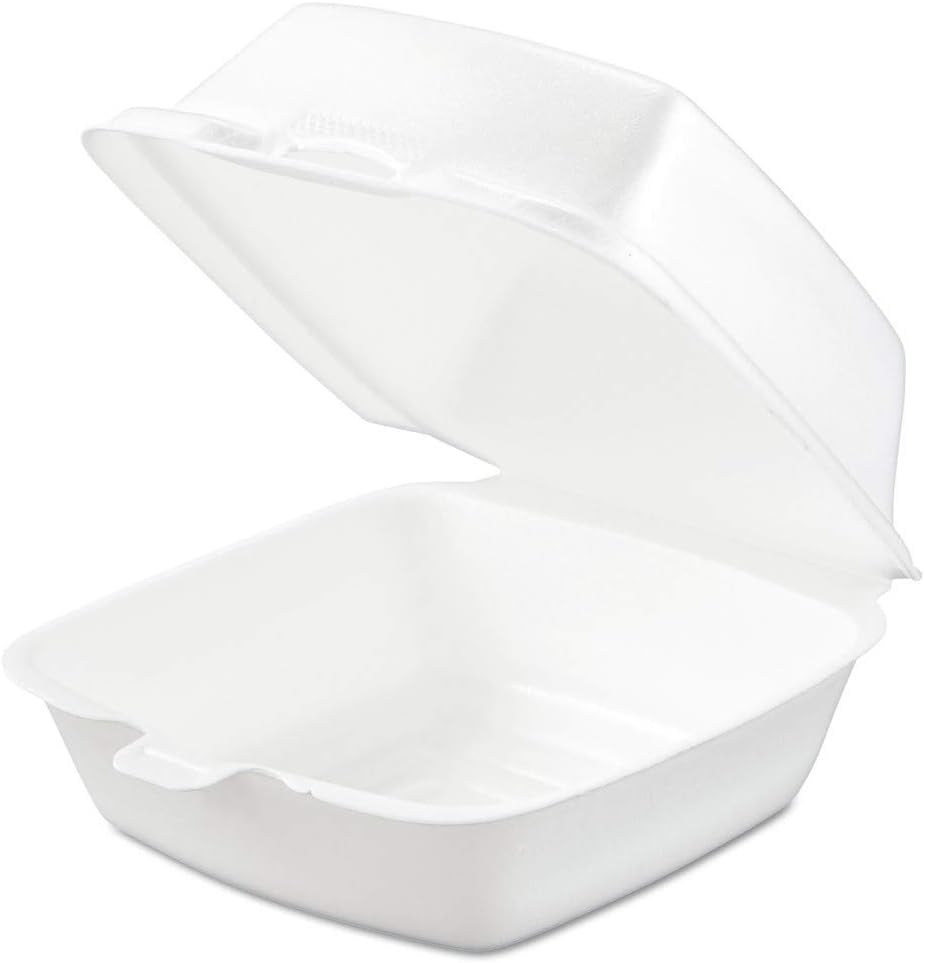 Foam Container 5' Hinged 125ct Sleeve