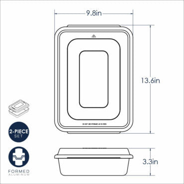 9x13 Baking Pan With Lid
