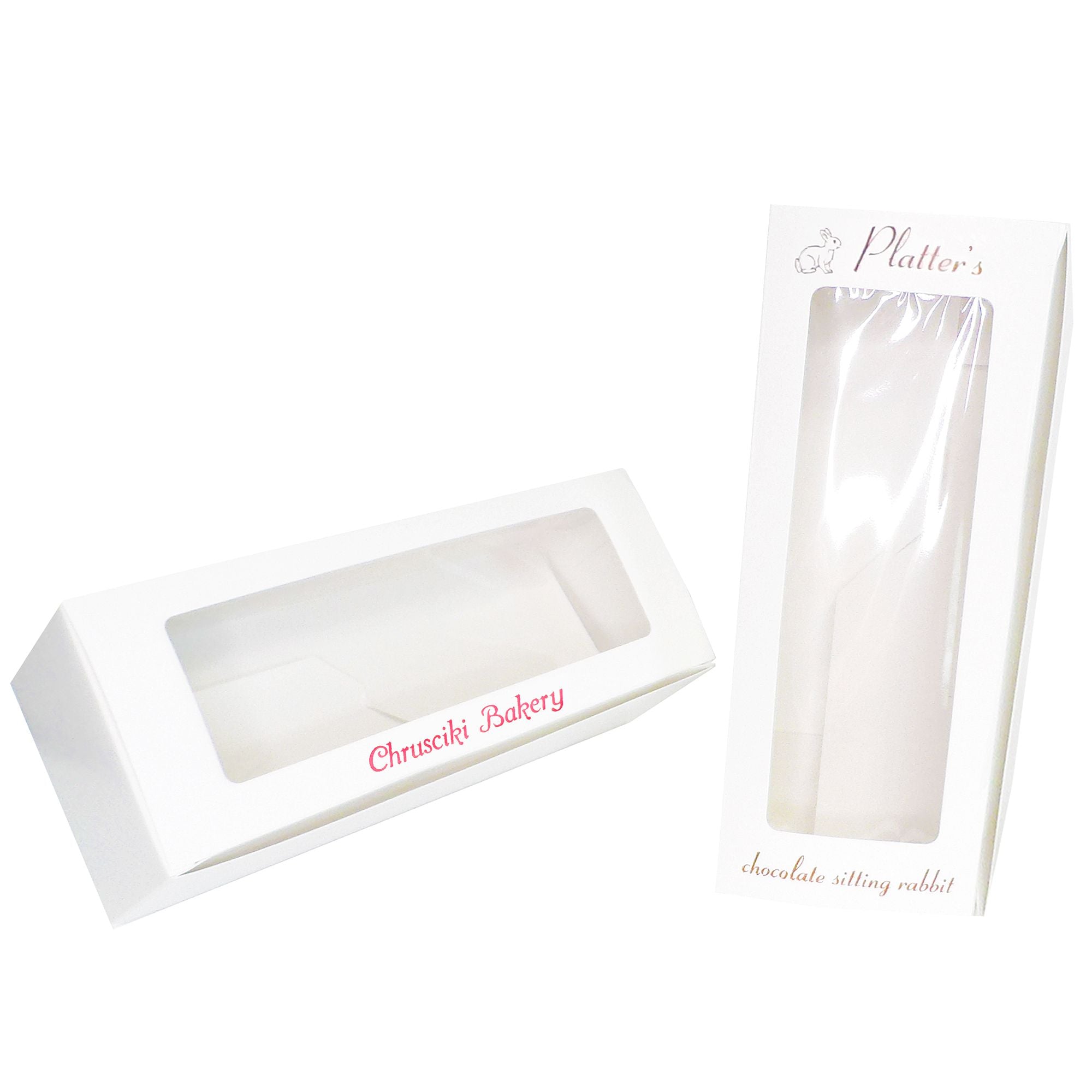 Box #36 - 8 x 3 1/4 x 2 1/2 White Gift Box with Window