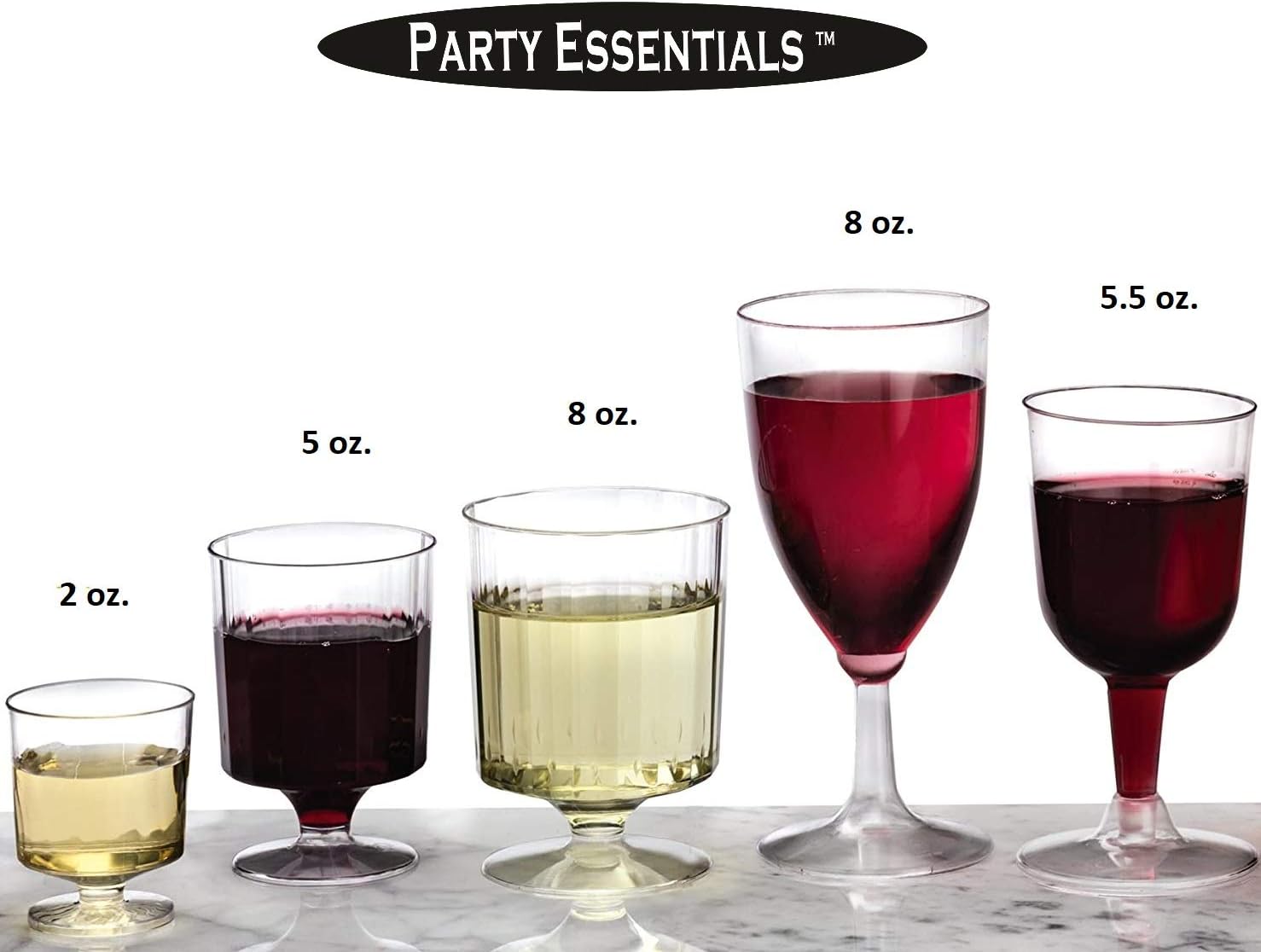 5.5oz Wine 2pc Glass 40ct Party Essentials