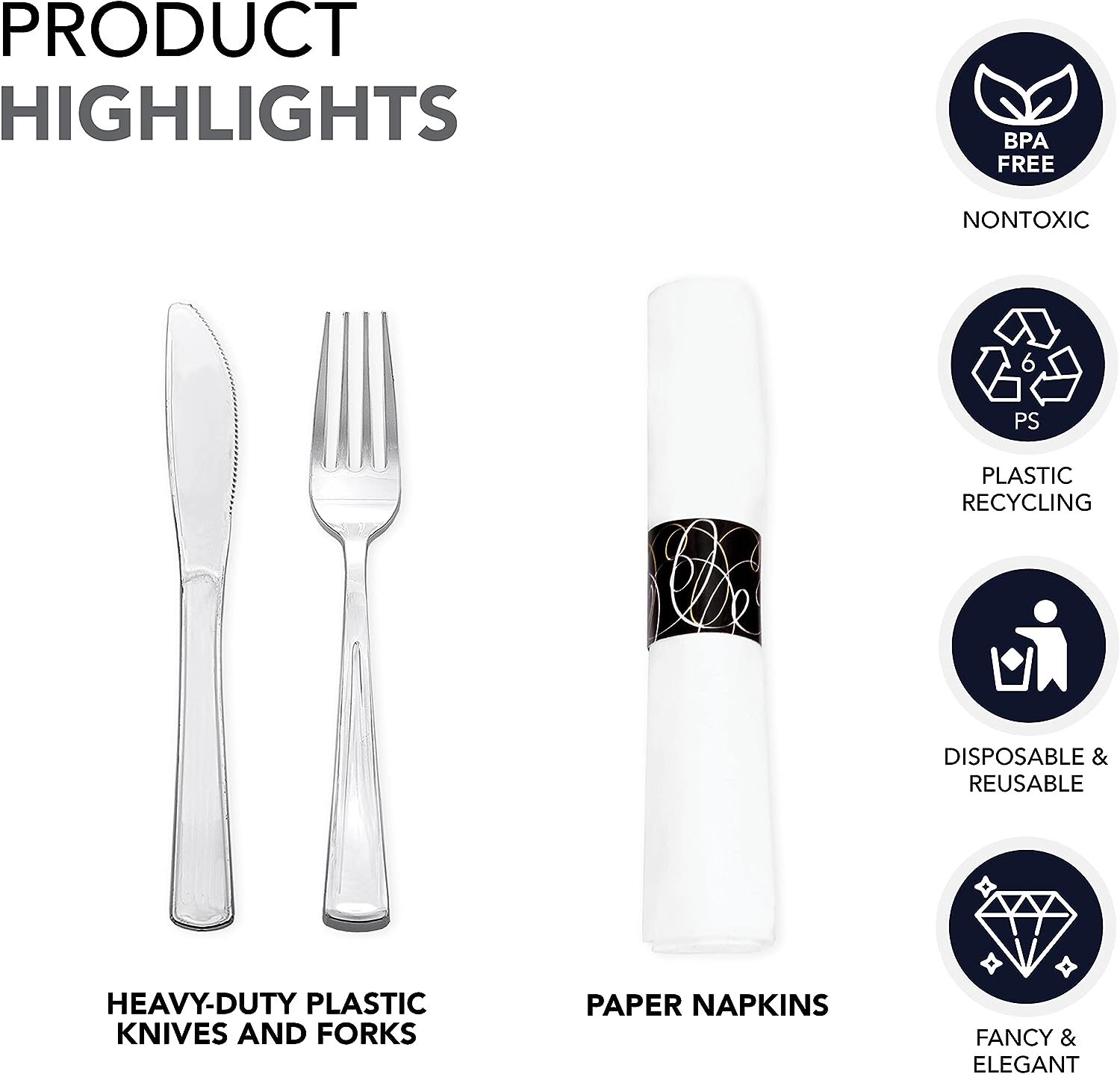 Napkin Roll Set 25ct Party Essentials