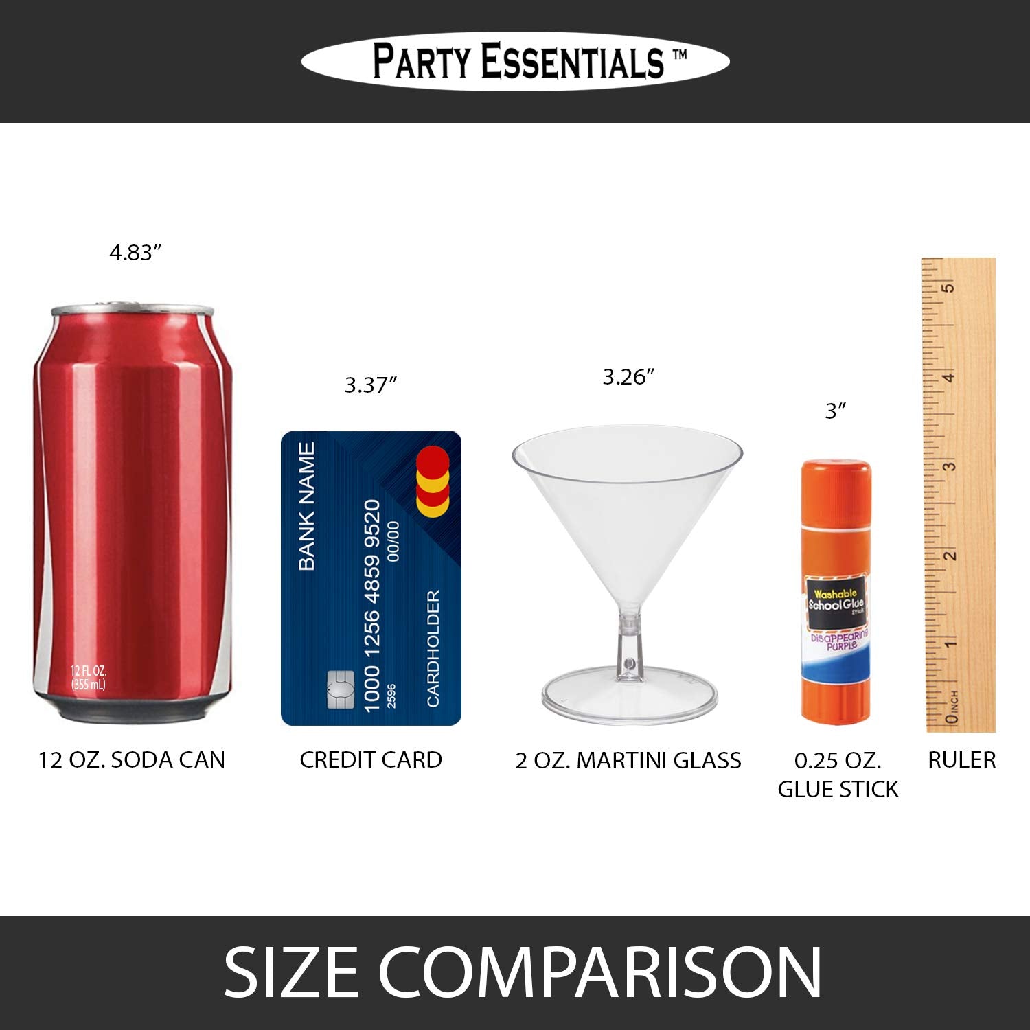 PartyE 2oz Mini Plastic Martini Glass - 12ct