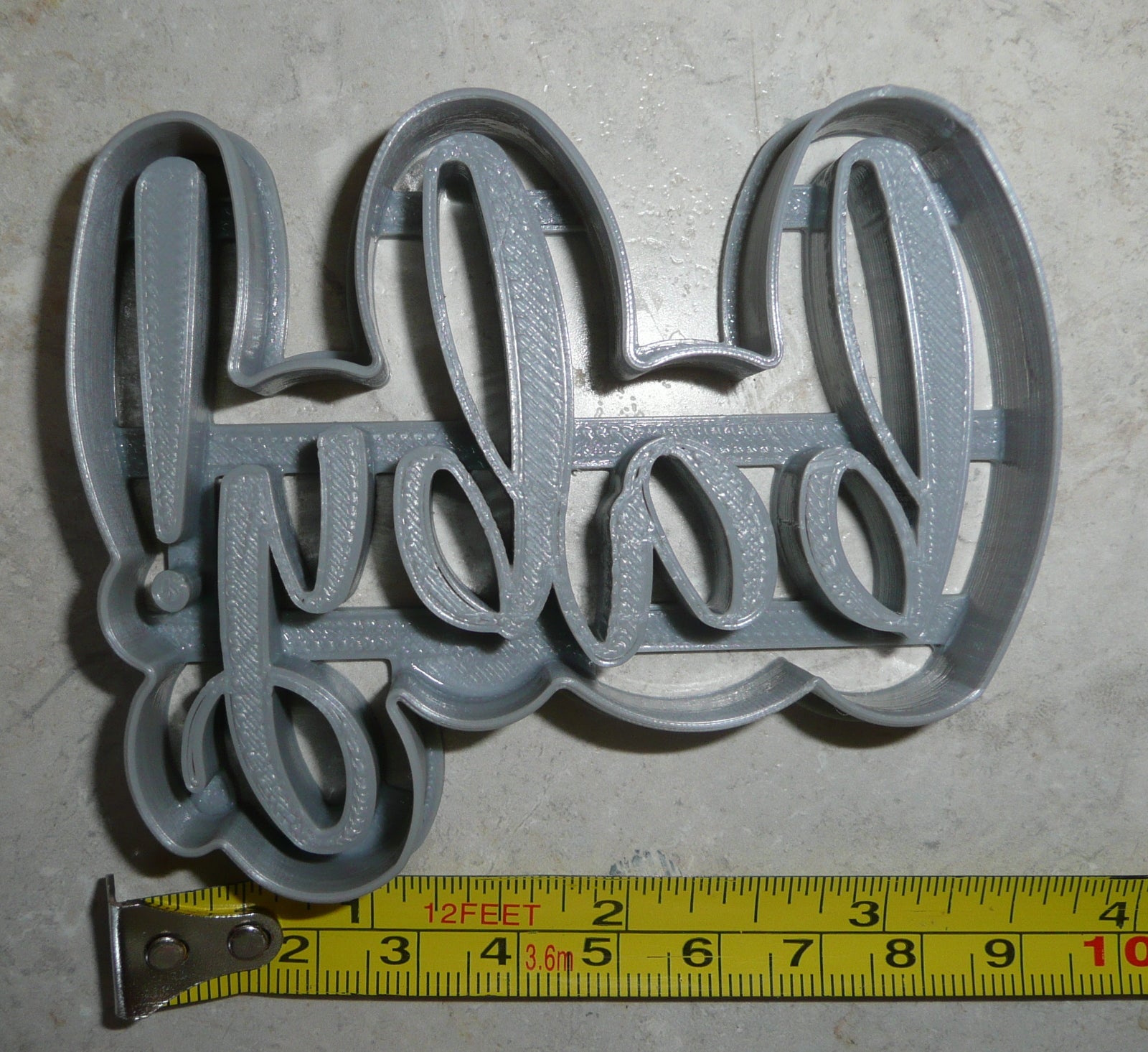 YNG 'Baby!' Word Fondant Cutter