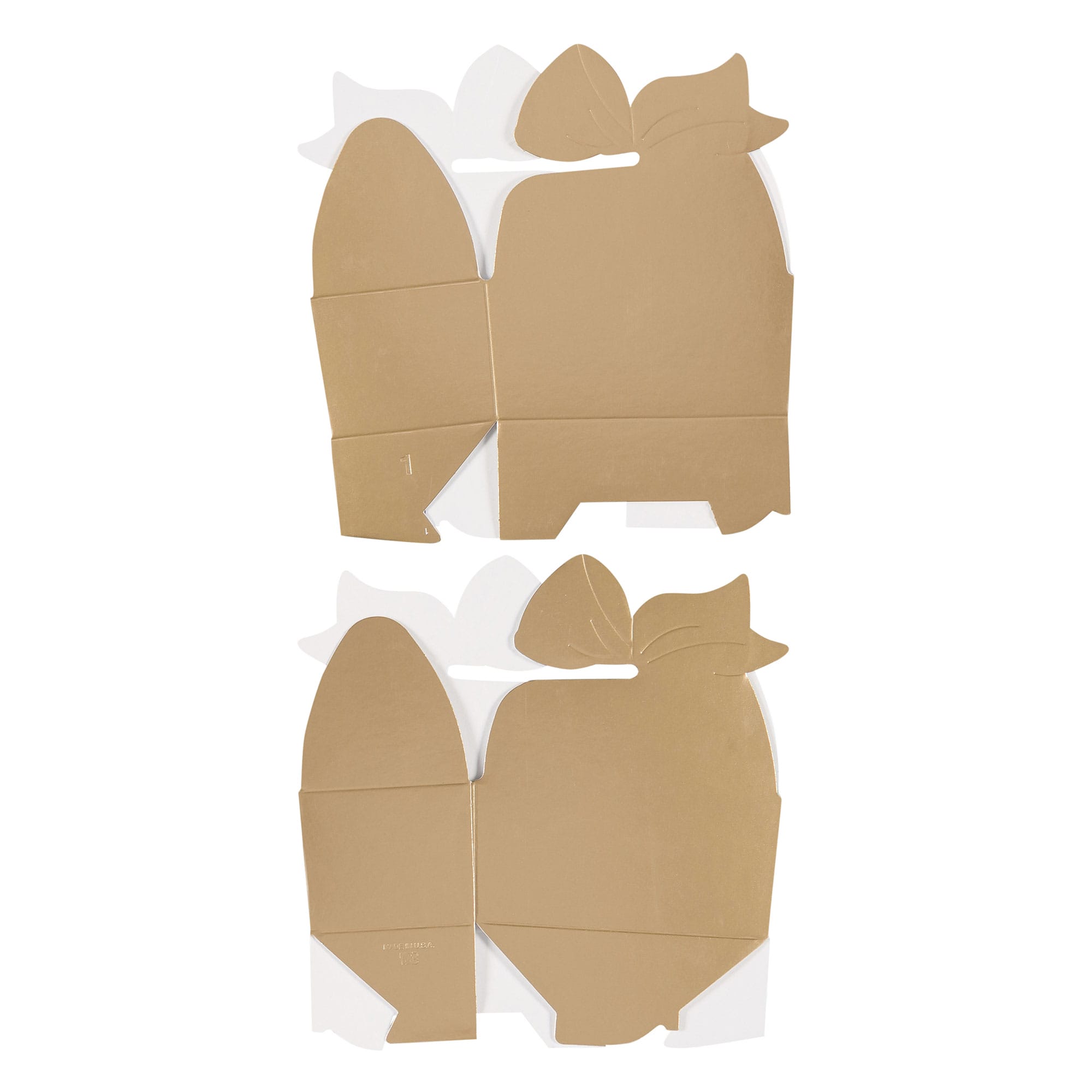 16G - 3 1/2 x 2 x 1 11/16 Gold Foil Bow Top Favor Boxes Large