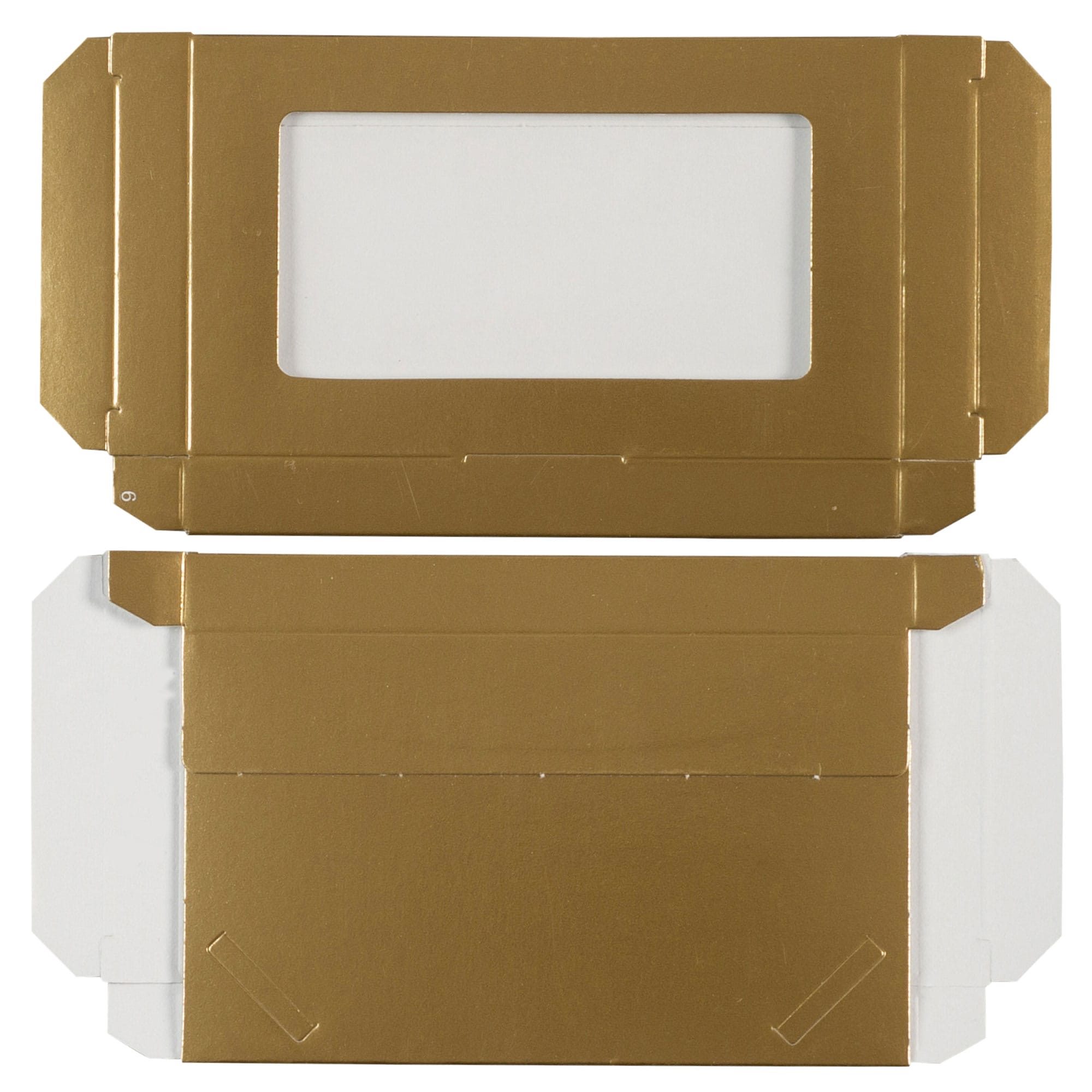 11G - 2 5/16 x 7/16 x 3 7/8 Gold Foil Favor Box