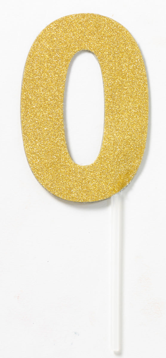 Number Cake Topper Diamond Gold