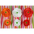 Ranunculus Flowers Deep Orange, Orange, and White #42