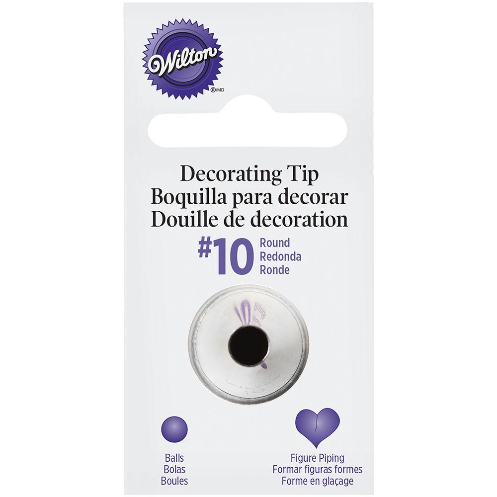 Wilton Standard #10 Round Decorating Tip Wilton Piping Tip - Bake Supply Plus