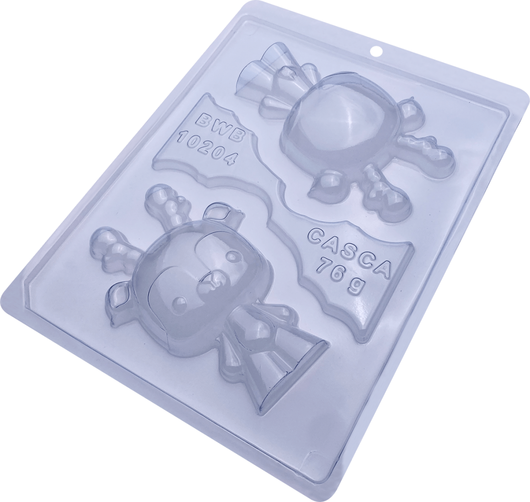 3D Reindeer 3pc Chocolate Mold
