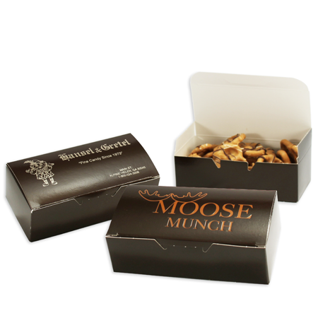 27BR - 5 1/2 x 2 3/4 x 1 3/4 Brown Candy & Fudge Boxes- 1/2 lb.