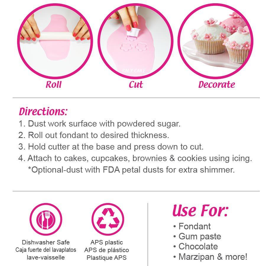 Blossom Plunger Cutter NY Cake Fondant Cutter - Bake Supply Plus