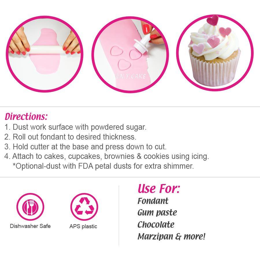 Heart Plunger Cutter NY Cake Fondant Cutter - Bake Supply Plus