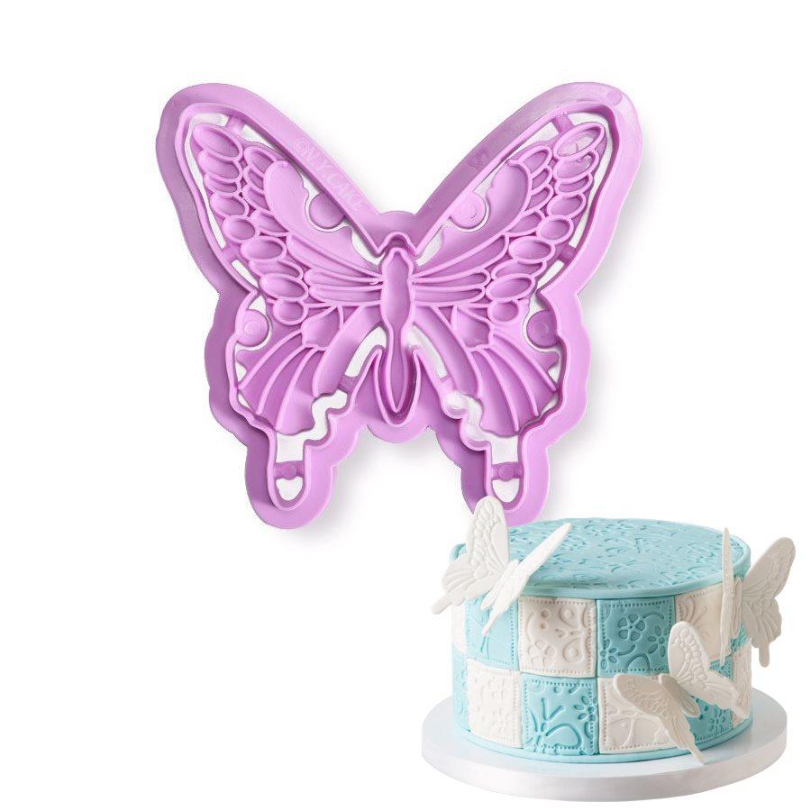 Butterfly Plastic Cutter & Embosser NY Cake Fondant Cutter - Bake Supply Plus