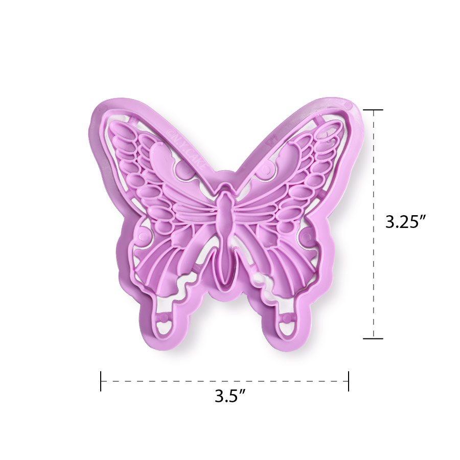 Butterfly Plastic Cutter & Embosser NY Cake Fondant Cutter - Bake Supply Plus