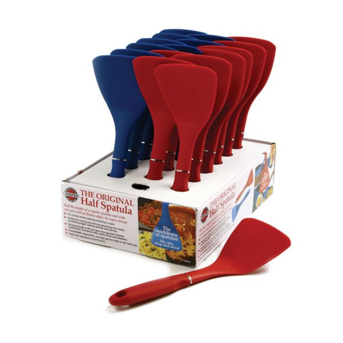 Norpro Silicone Large Scoop Spatula, Red, One Size, As Shown