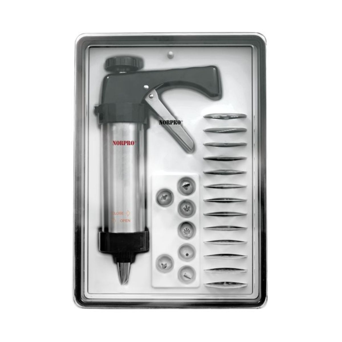 Norpro Stainless Steel Cookie/Icing Press With Case