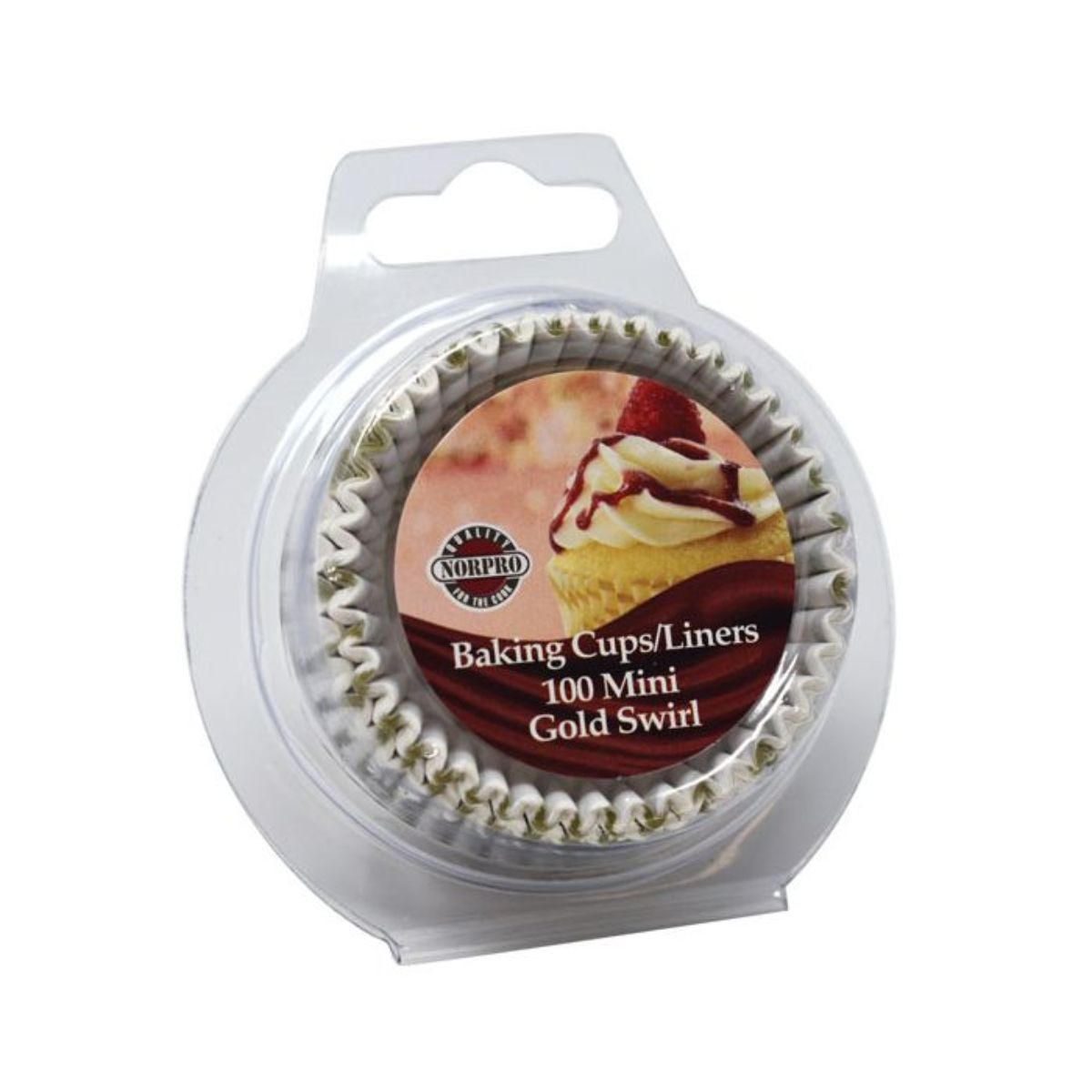 Norpro Mini Gold Swirl Baking Cups/Liners 100ct