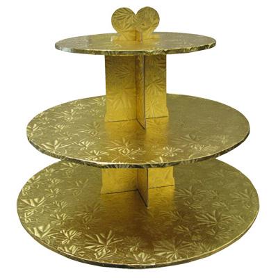 3 Tier Cupcake Stand Gold