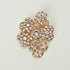 Rhinestone Brooch 65mm- Gold