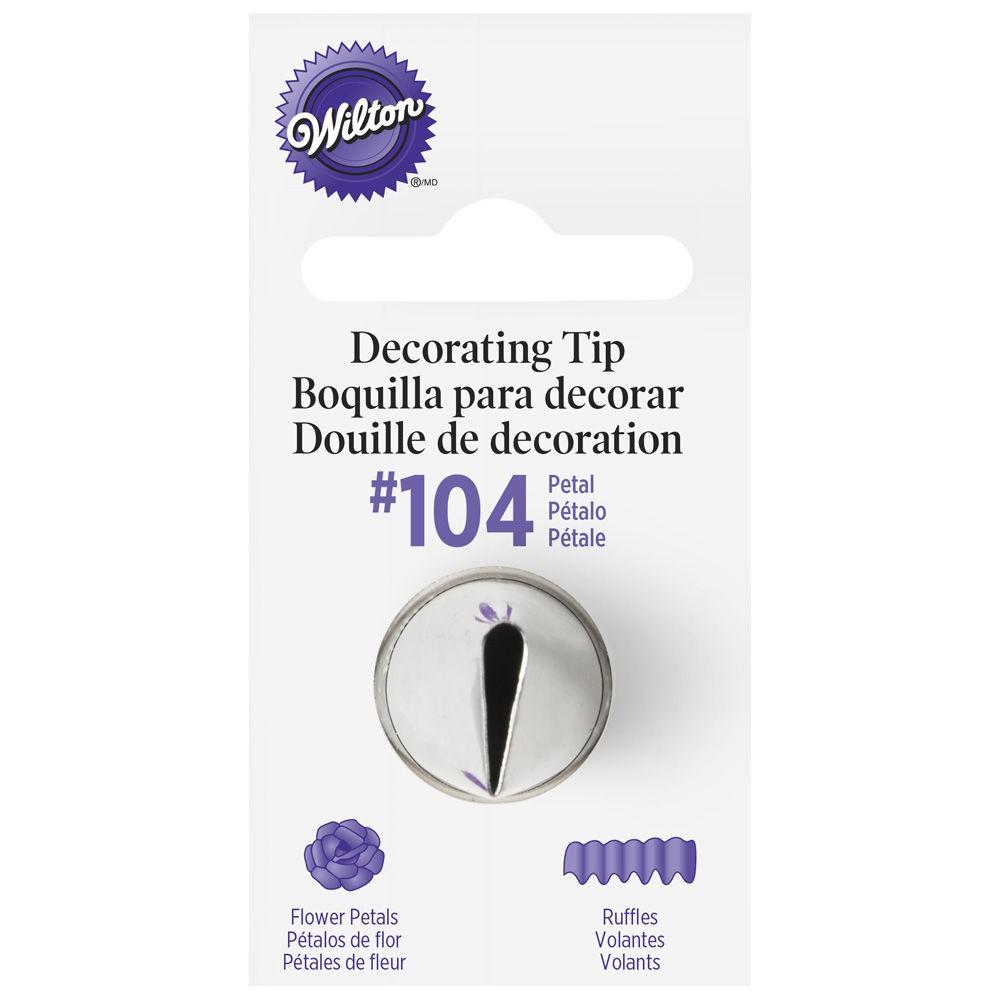 Wilton Standard #104 Petal Decorating Tip Wilton Piping Tip - Bake Supply Plus