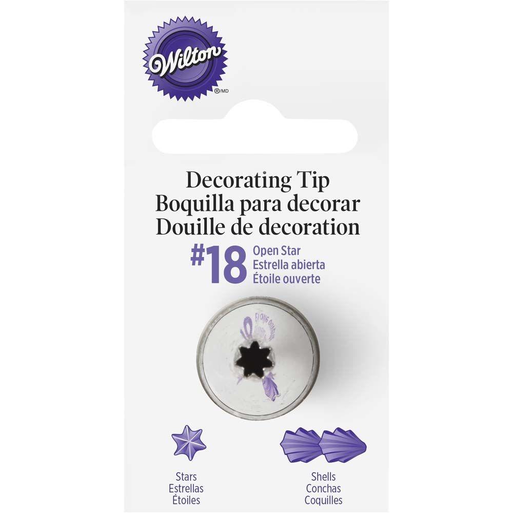 Wilton Standard #18 Open Star Decorating Tip Wilton Piping Tip - Bake Supply Plus