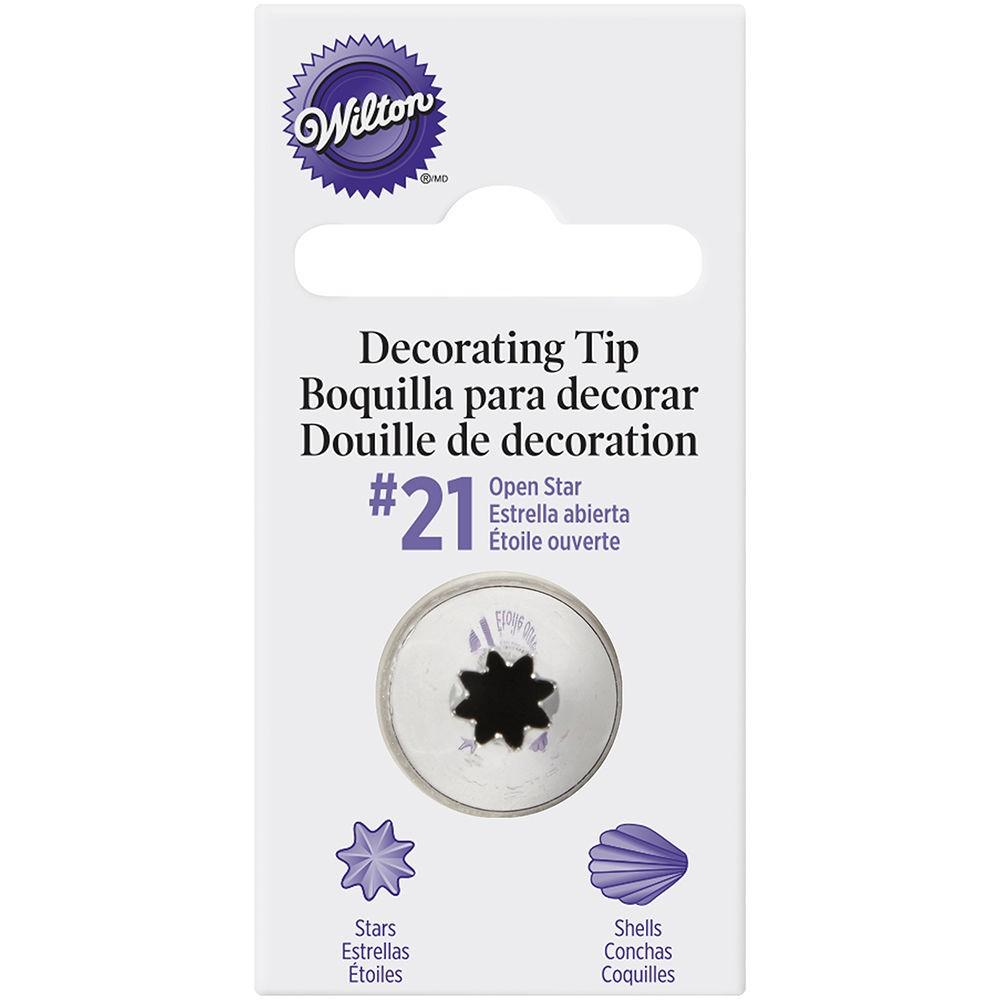 Wilton Open Star Decorating Cake Tip #21 Wilton Piping Tip - Bake Supply Plus