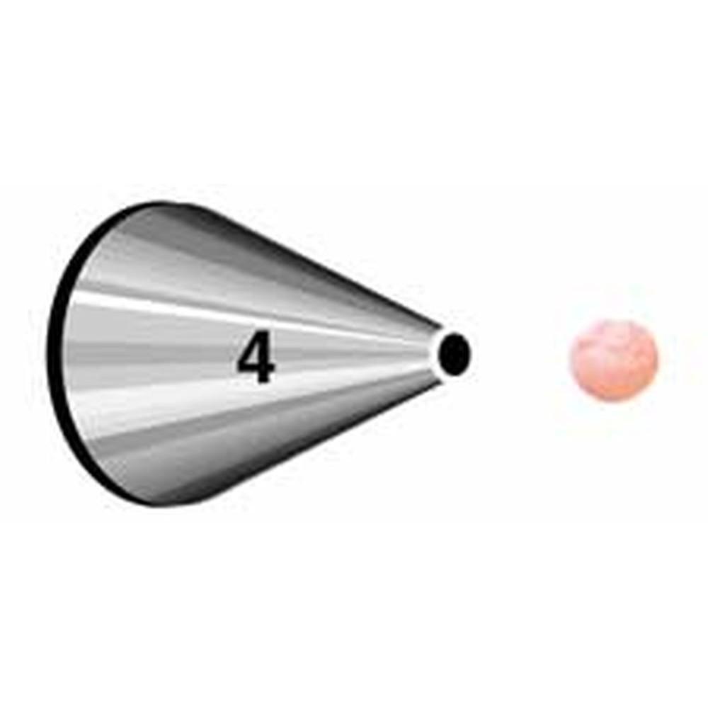 Wilton Standard #4 Round Decorating Tip Wilton Piping Tip - Bake Supply Plus