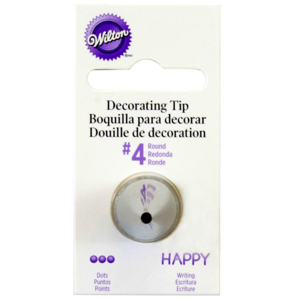 Wilton Standard #4 Round Decorating Tip Wilton Piping Tip - Bake Supply Plus
