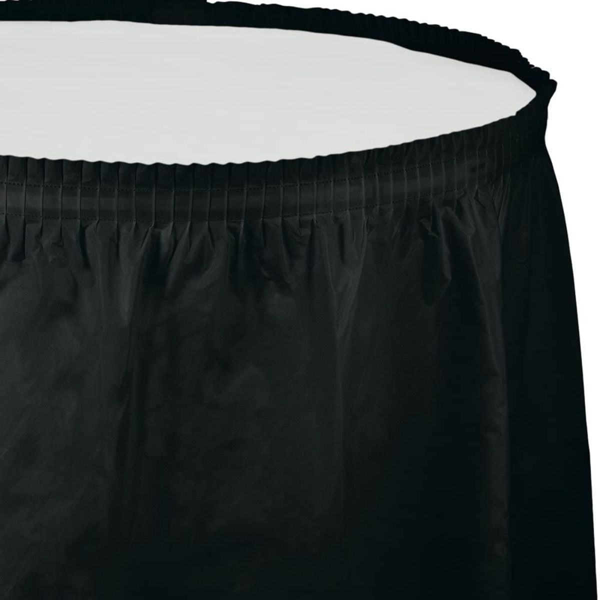 Creative Converting Black Velvet Plastic Tableskirt 21.5' X29'