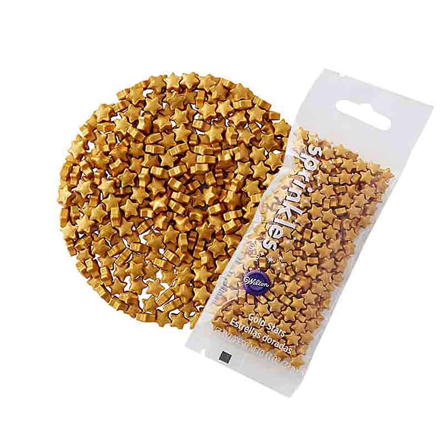 Wilton Gold Stars Sprinkles Pouch, 1.1 oz.