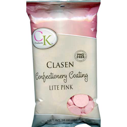 Clasen Lite Pink Confectionery Candy CK Products Chocolate Melts - Bake Supply Plus