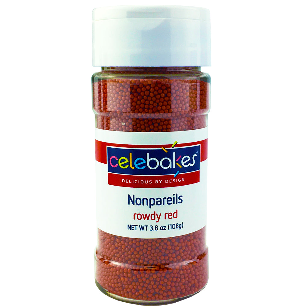 CK Nonpareils Red 3.8 oz/16 oz CK Products Sprinkles - Bake Supply Plus