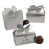 17S - 2 5/8 x 1 1/2 x 1 3/16 Silver Foil Bow Top Favor Boxes Small