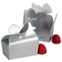 16S - 3 1/2 x 2 x 1 11/16 Silver Foil Bow Top Favor Boxes Large
