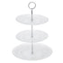 Round Glass Treat Stand 3 Tier 13'