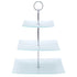 Square Glass Treat Stand 3 Tier 13'