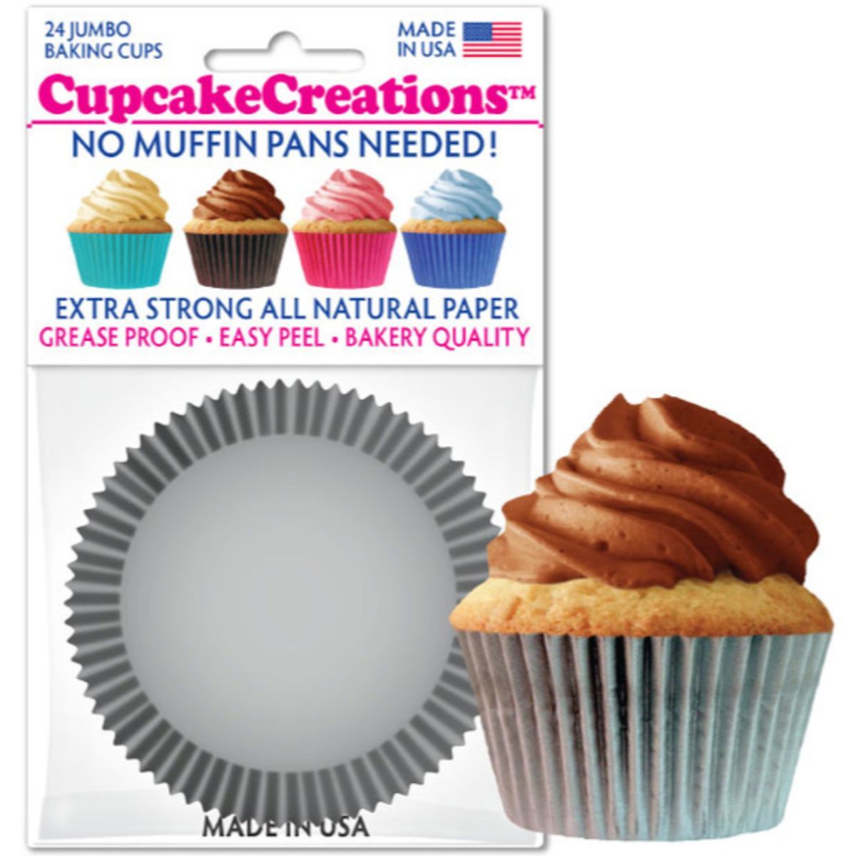 Aluminum Foil Jumbo Muffin Pan Liners Jumbo Silver Cupcake
