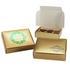 26G - 4 9/16 x 3 9/16 x 1 1/4 Gold Foil Candy & Fudge Boxes- 1/4 lb.