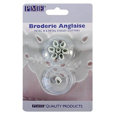 PME Broderie & 6 Petal Eyelet Cutter 2pc