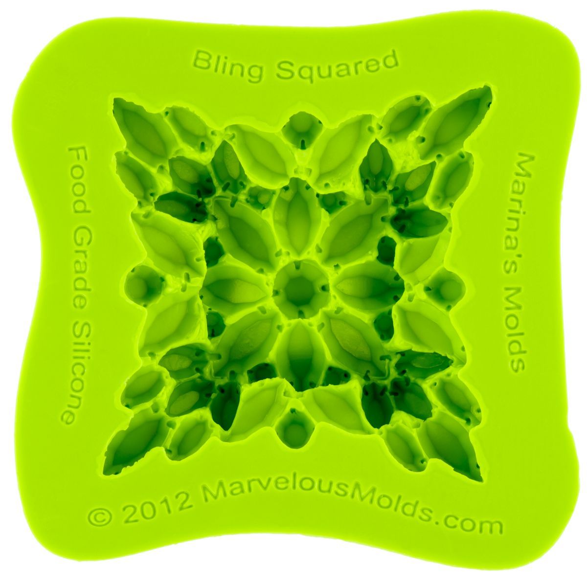 Bling Squared Brooch Mold - Bake Supply Plus