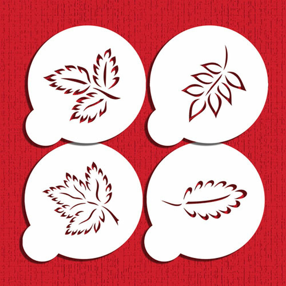 Brush Strokes Leaves Cookie Stencil