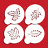 Brush Strokes Leaves Cookie Stencil