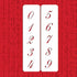 Script Numbers Cake Stencil
