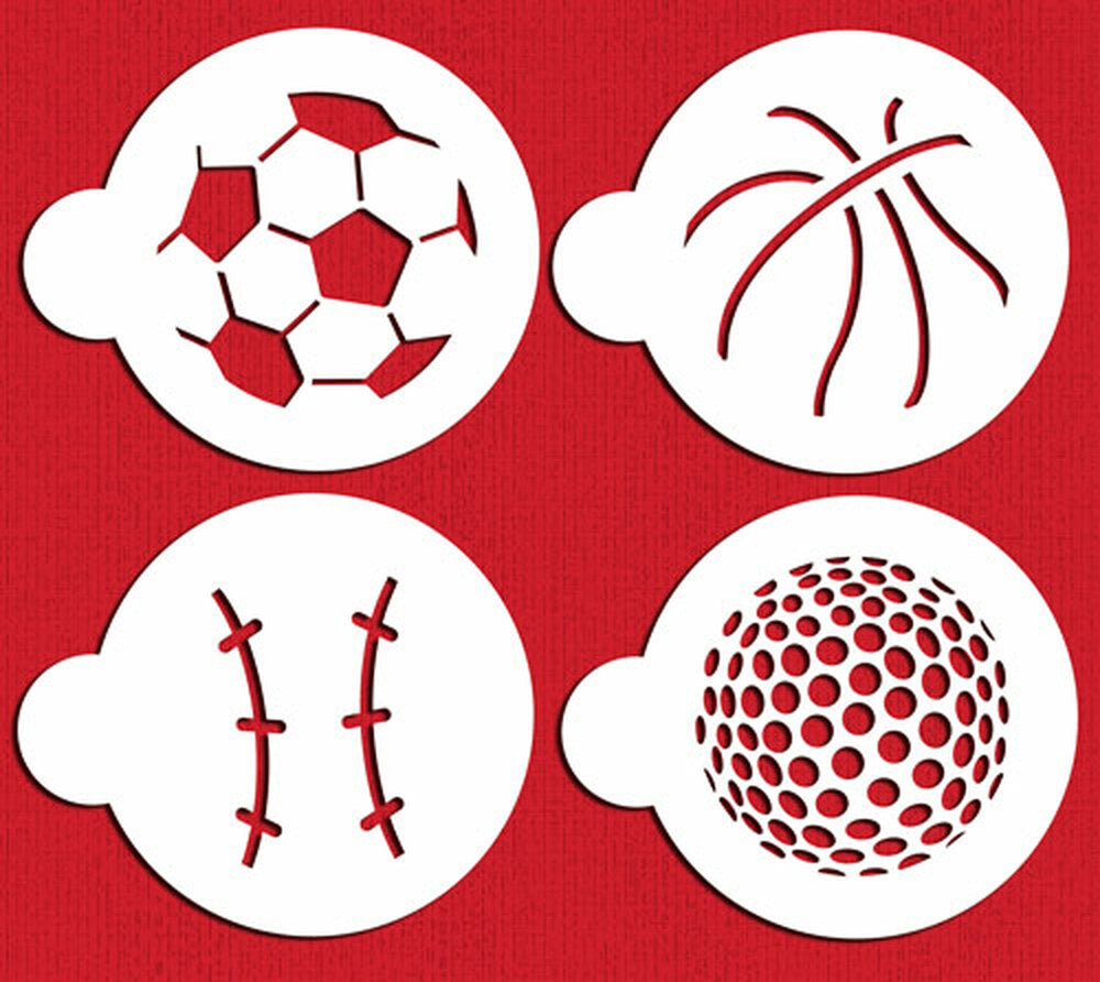 Cake Stencil- Large Sports Balls- Designer Stencils