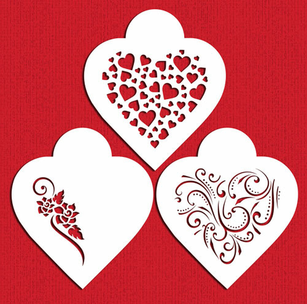 Love Stencil Valentines Day Stencils Stencils for Cookies Cookie Decorating  Stencils Cake Decorating Stencils Baking Stencils 