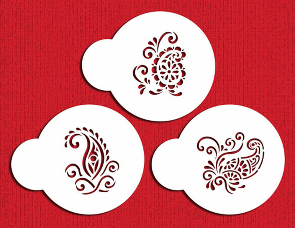 Mini Silk Paisley Cookie Stencil