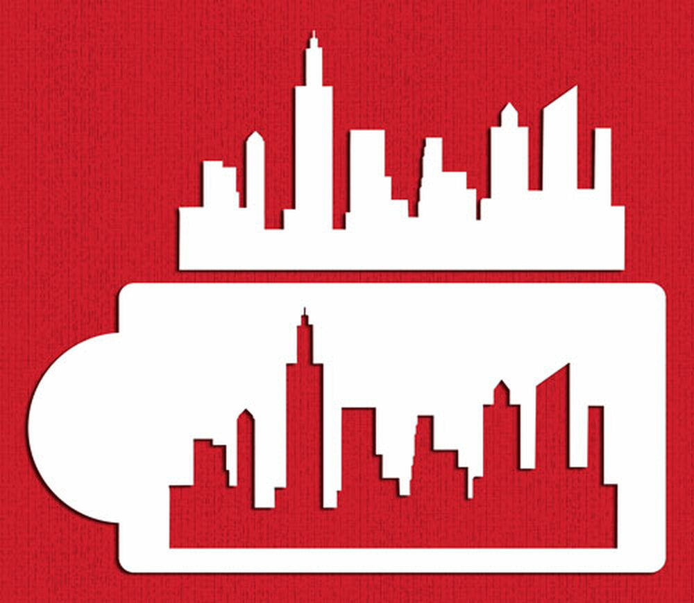 New York Skyline Cake Stencil – Bake Supply Plus new-york-skyline-cake-stencil-bake-supply-plus