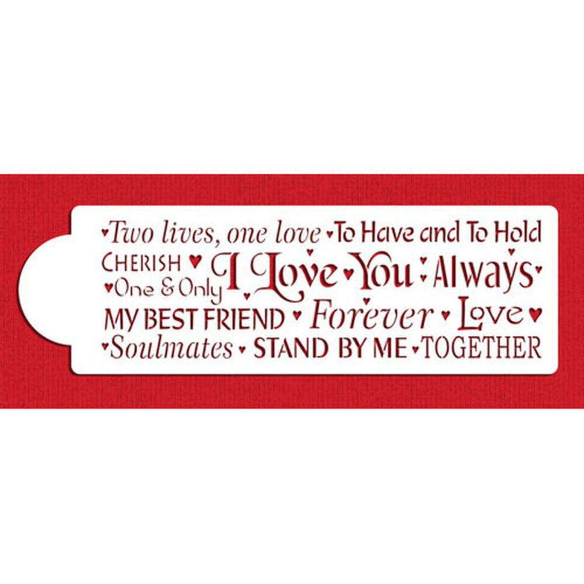 Words of Love Cake Stencil