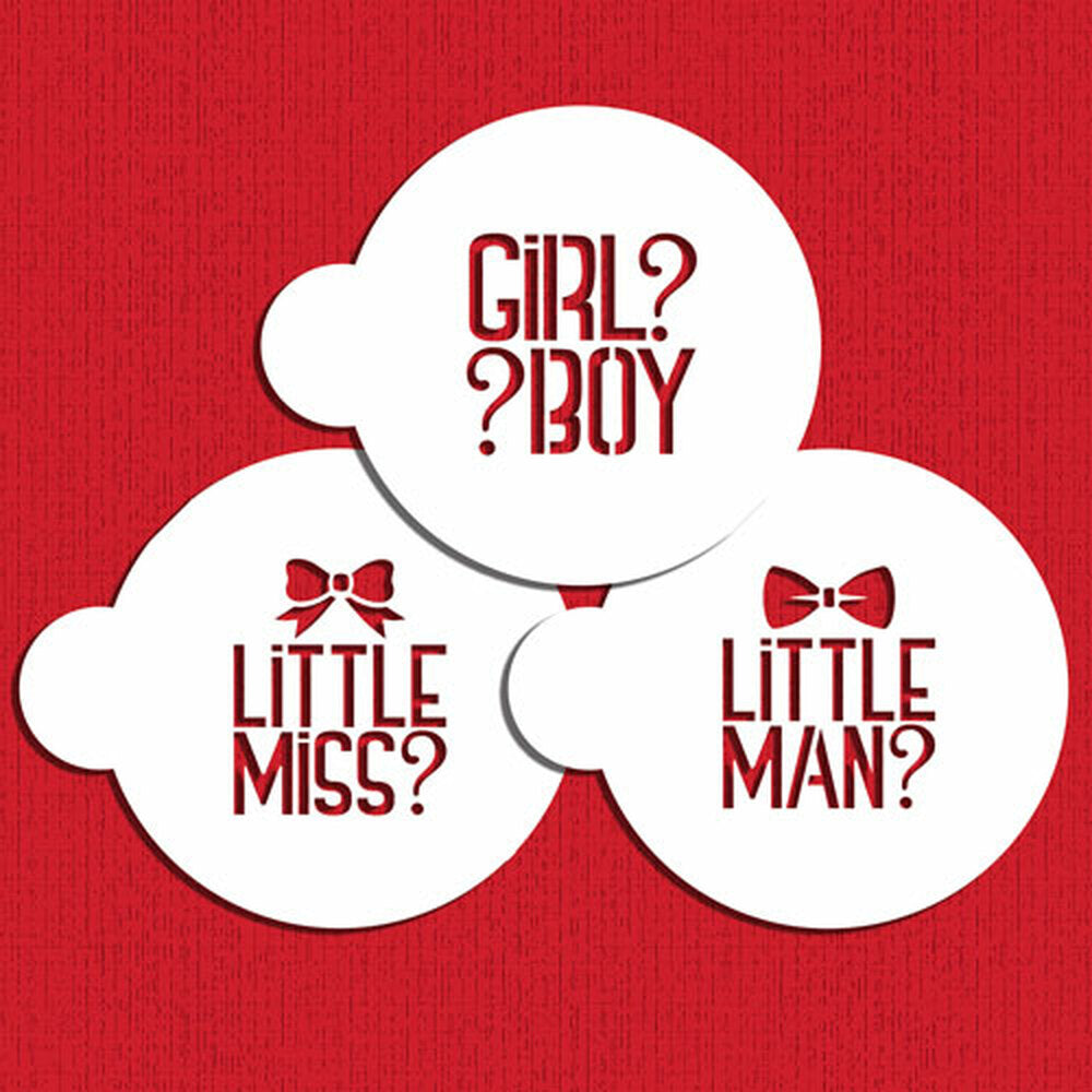 Gender Reveal Cookie Stencil