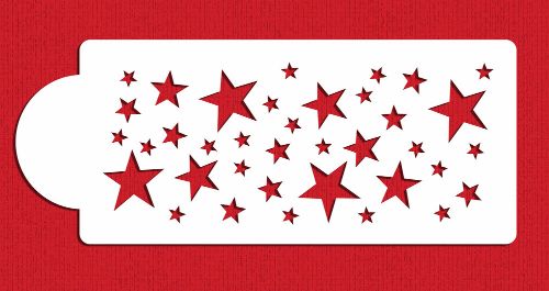 Scattered Stars Cake Stencil